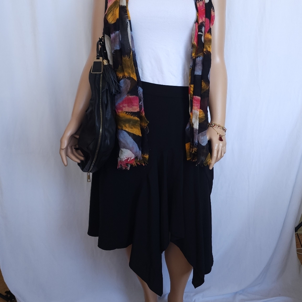 Asymmetrical front ruffle skirt NWOT